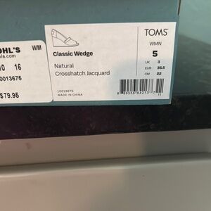 TOMS Natural Crosshatch Wedge